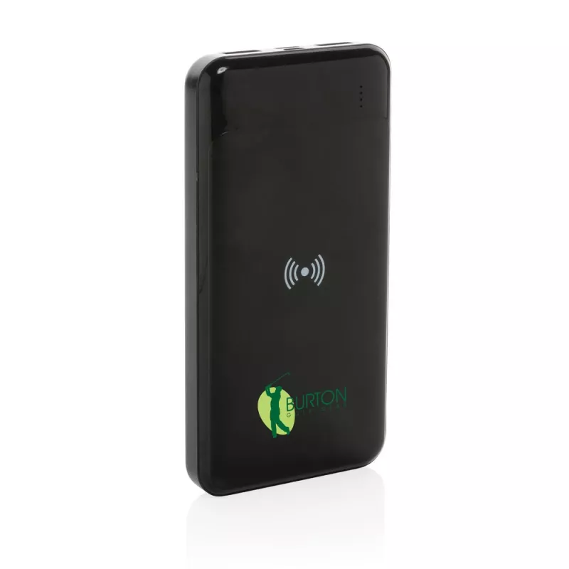 Bezprzewodowy power bank, ładowarka bezprzewodowa - czarny (P322.671)