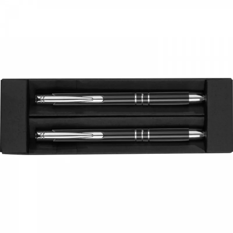 Zestaw piśmienny długopis i ołówek automatyczny KELLY - czarny (1333003)