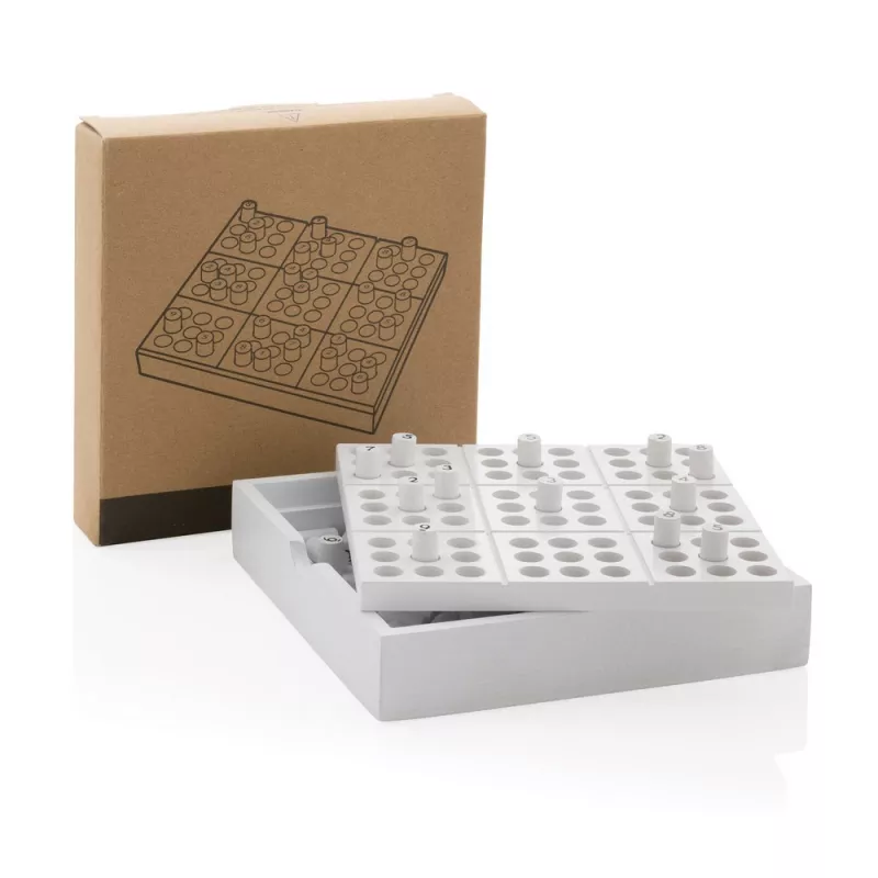 Drewniana gra Sudoku - biały (P940.103)