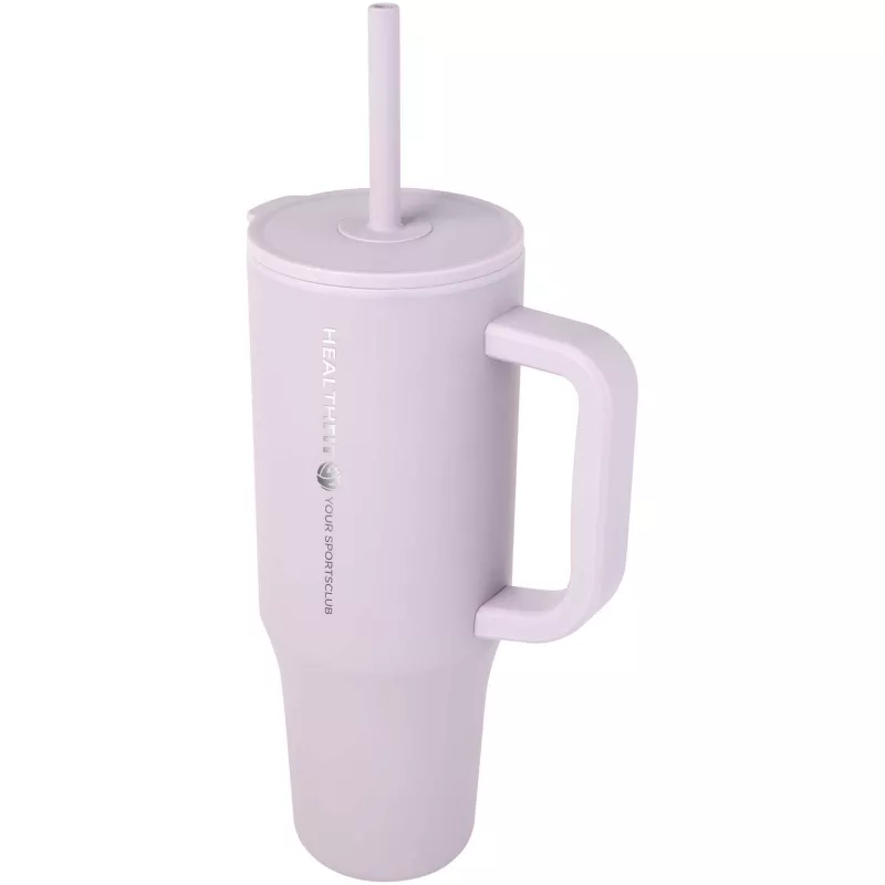 Brady izolowany kubek z certyfikatem RCS o pojemności 900 ml z silikonową słomką - Liljowy (10086735)