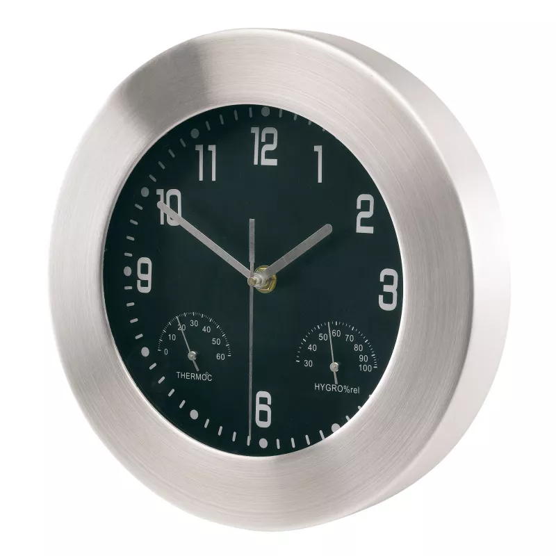 Aluminiowy zegar JUPITER - srebrny (56-0401220)