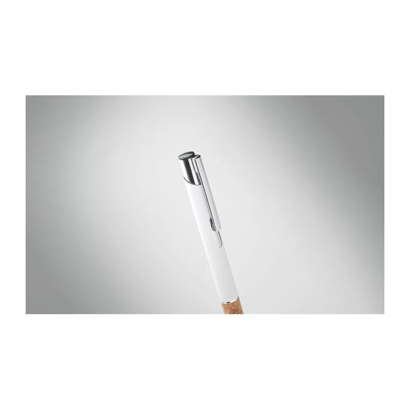 Długopis aluminiowy z korkowym uchwytem VERIA - Bialy (MO2158-06)