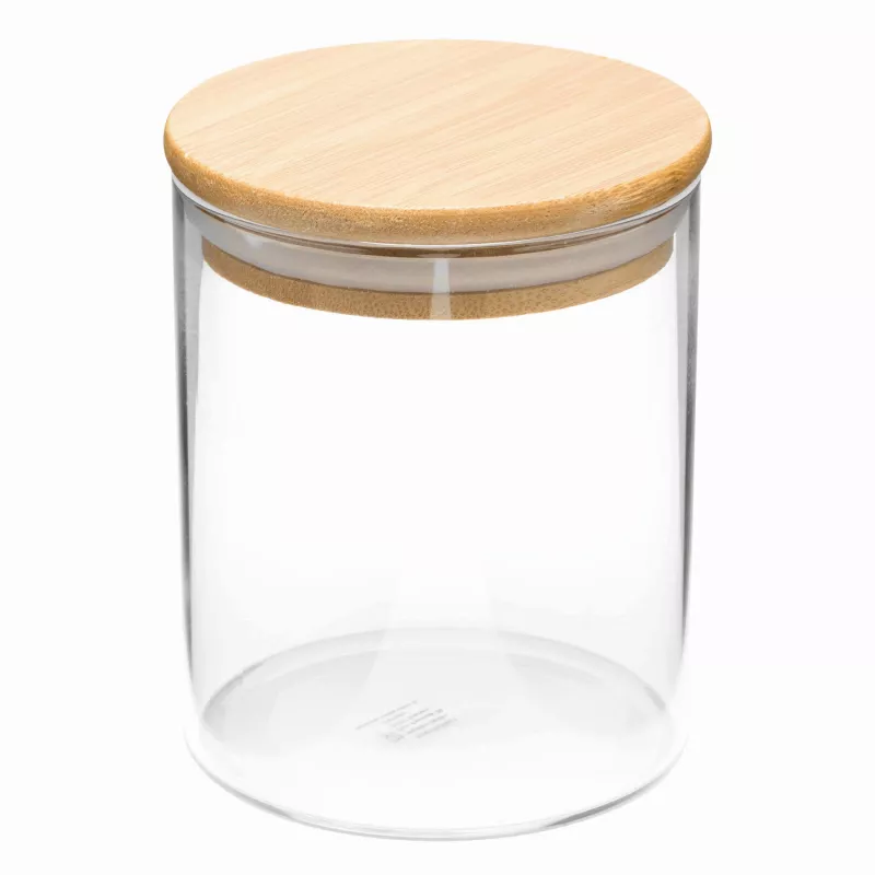 Szklany słoik, pojemność ok. 450 ml - brązowy, transparentny (56-0306035)