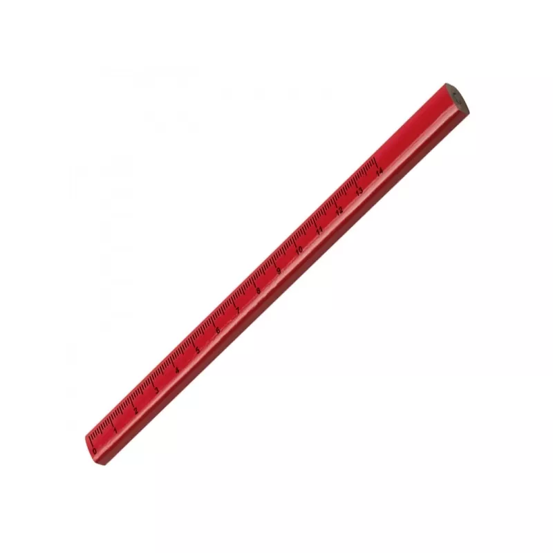 Ołówek stolarski 17,8 cm z miarką EISENSTADT - czerwony (089605)