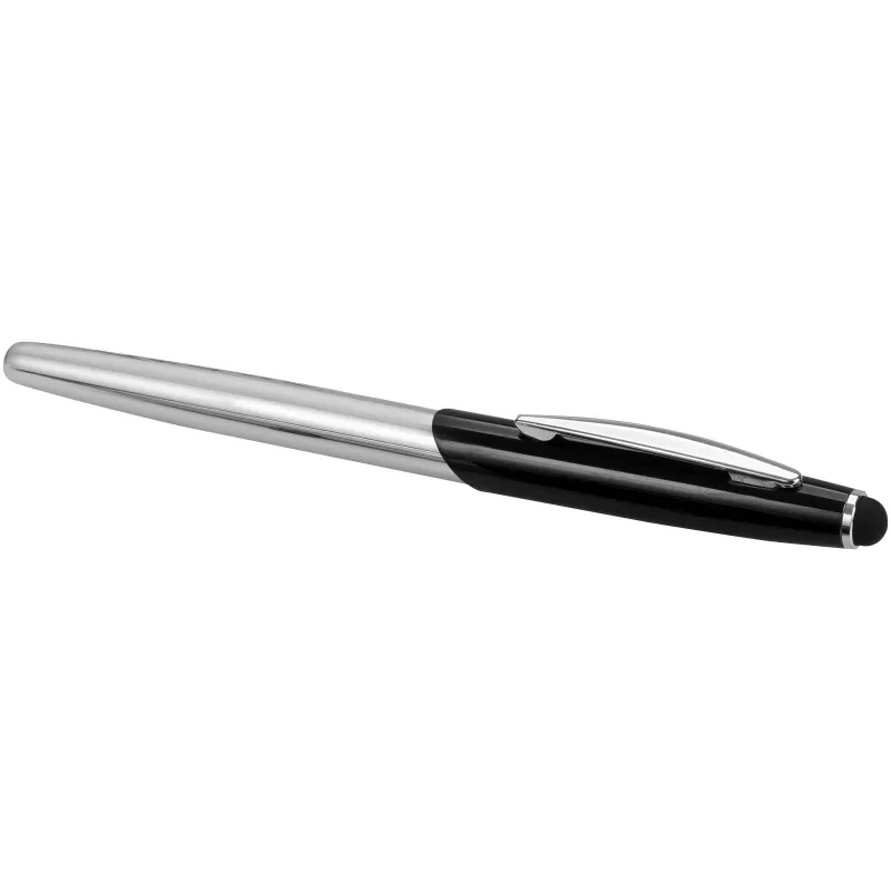 Długopis ze stylusem i pióro kulkowe Geneva - Czarny-Srebrny (10667000)