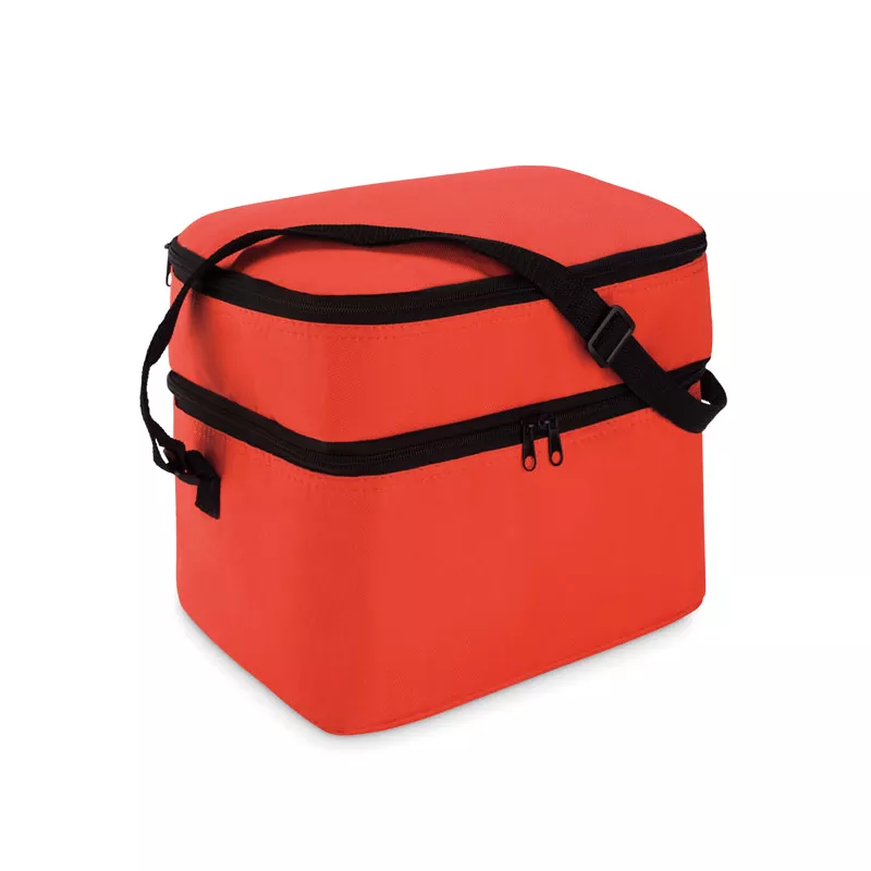 Torba termiczna z 2 przegrodami z poliestru 600D CASEY - Czerwony (MO8949-05)