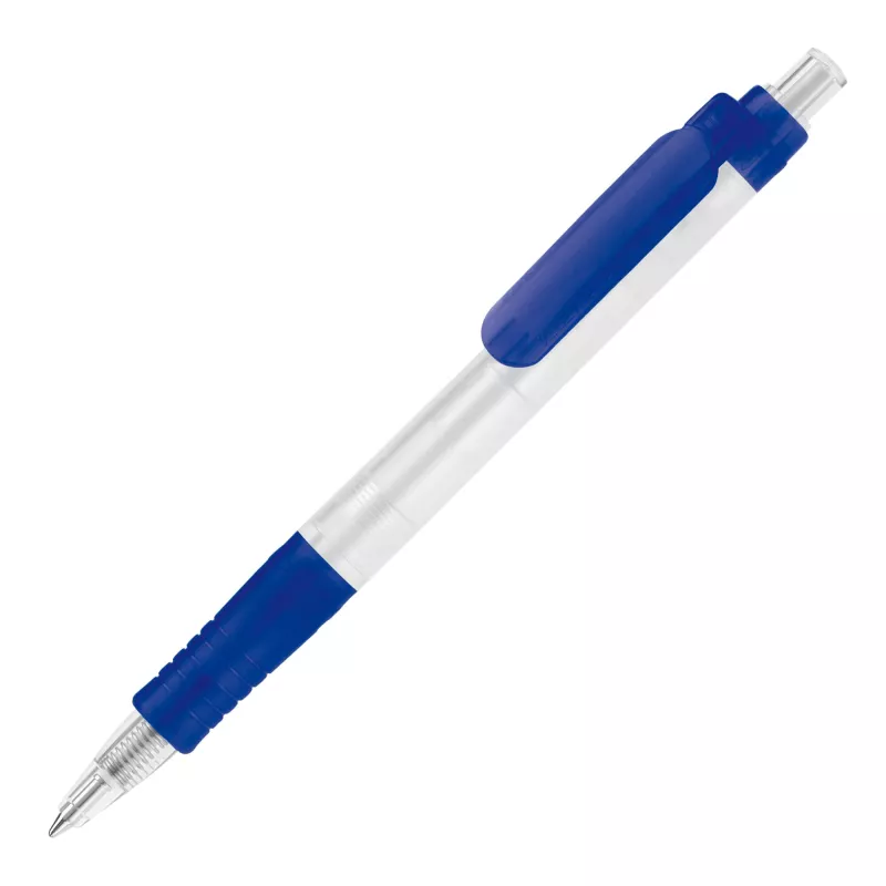 Długopis Vegetal Pen Clear przejrzysty z PLA - ciemnoniebieski  mrożony (LT87540-N5410)