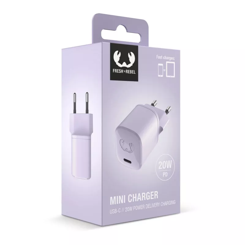 2WC20 I Fresh & Rebel USB-C Mini Charger USB-C PD // 20W - liliowy (LT49727-N0071)