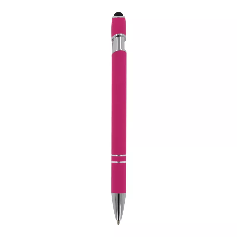 Długopis metalowy gumowany Paris - różowy (LT87782-N0076)