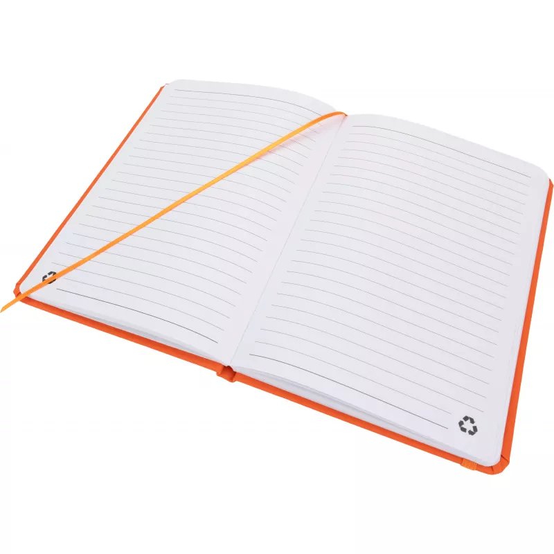 Notatnik A5 w linie z materiałów z recyklingu DOMINIK - pomarańczowy (2526110)