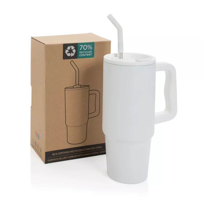 Kubek termiczny 900 ml Embrace - biały (P437.3003)