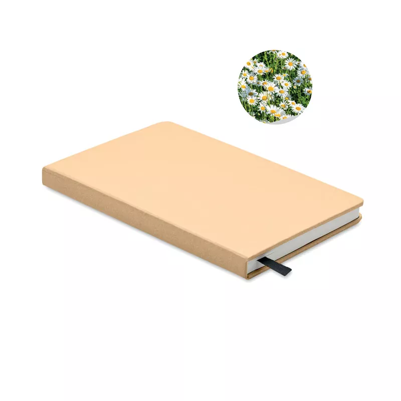 Notes A5 z nasionami 92 kartki w linię GROW - Bezowy (MO6689-13)