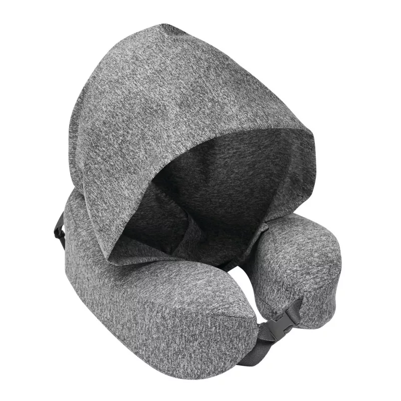 Poduszka podróżna z pianki memory - szary (56-0607020)