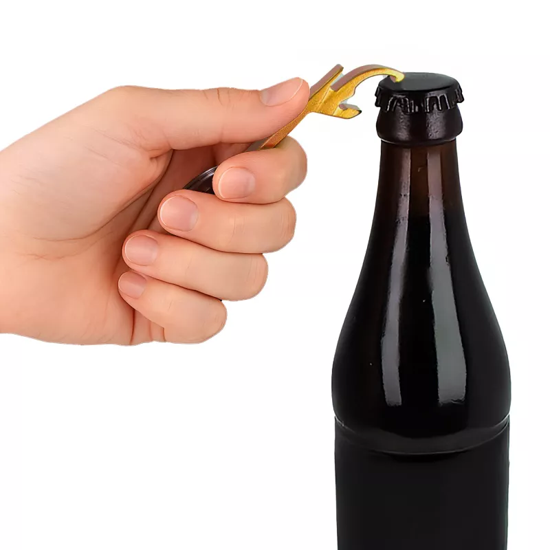 Brelok z otwieraczem do butelek - złoty (LT93104-N0006)