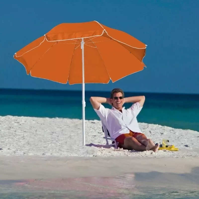 Parasol plażowy Ø150 cm FORT LAUDERDALE - pomarańczowy (507010)