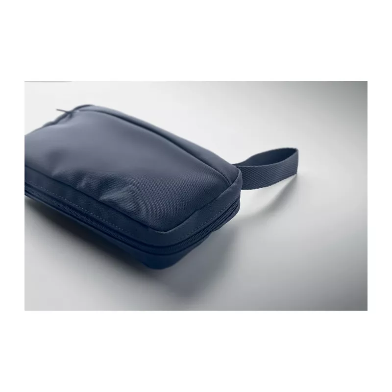 Kosmetyczka z RPET 600D z kieszeniami VANIT - Francuski Granat (MO2948-85)