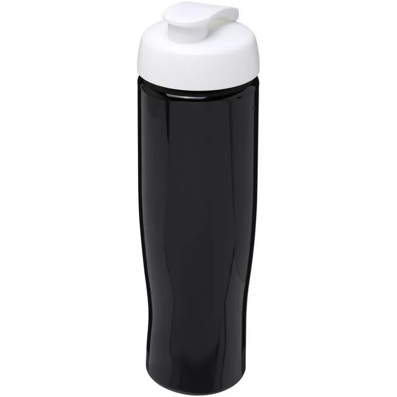 Bidon H2O Tempo® o pojemności 700 ml z wieczkiem zaciskowym - Biały-Czarny (21004012)