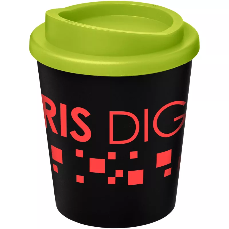 Kubek termiczny z plastiku 250 ml dowolny mix kolorów - Czarny-Limonka (21009204)