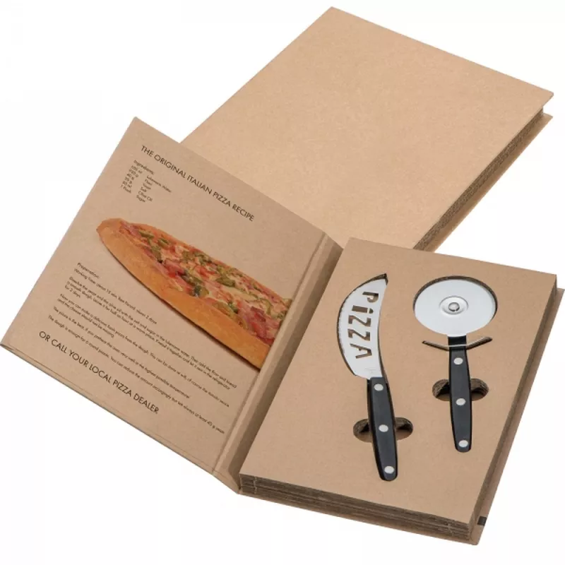 Zestaw do krojenia pizzy FELICIA - czarny (8056003)