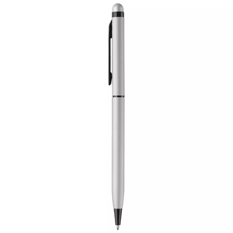 Długopis aluminiowy Stylus gumowany - srebrny (LT87761-N0005)