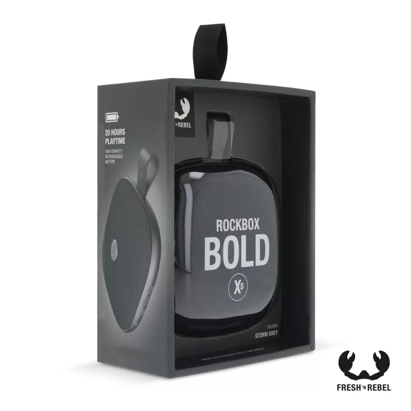 1RB5100 | Fresh 'n Rebel Rockbox Bold Xs splashproof TWS speaker 4W - ciemnoszary (LT49721-N0060)