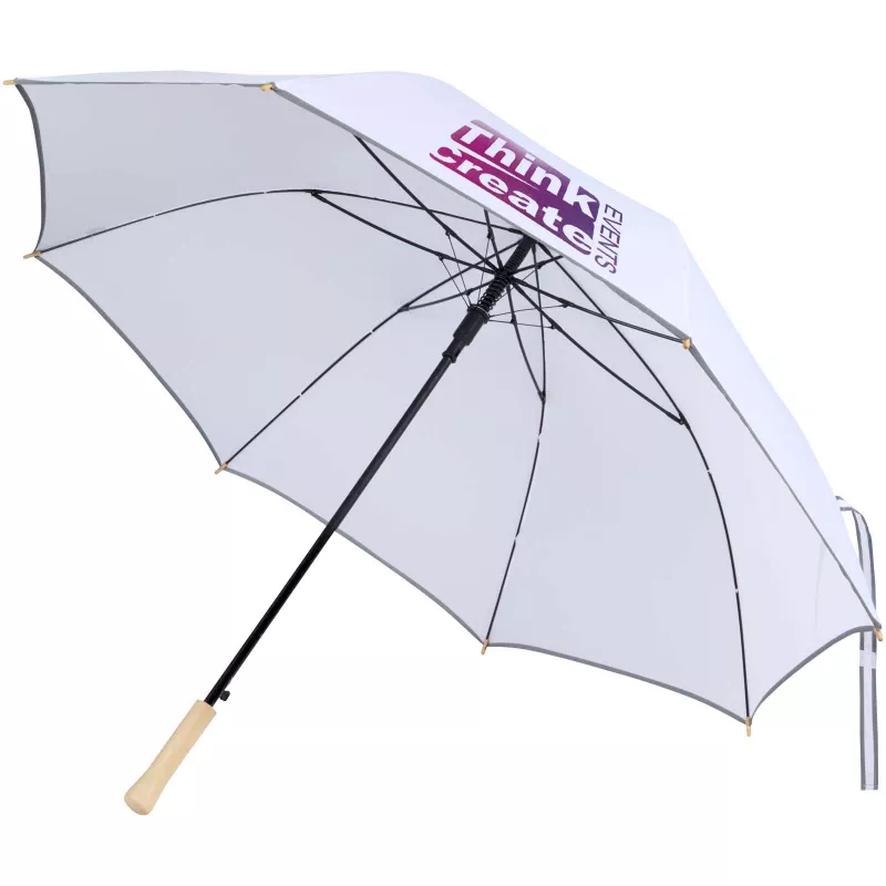 Parasol Norman 30 cali, wykonany z tworzywa sztucznego, odporny na wiatr  - Biały (13016301)