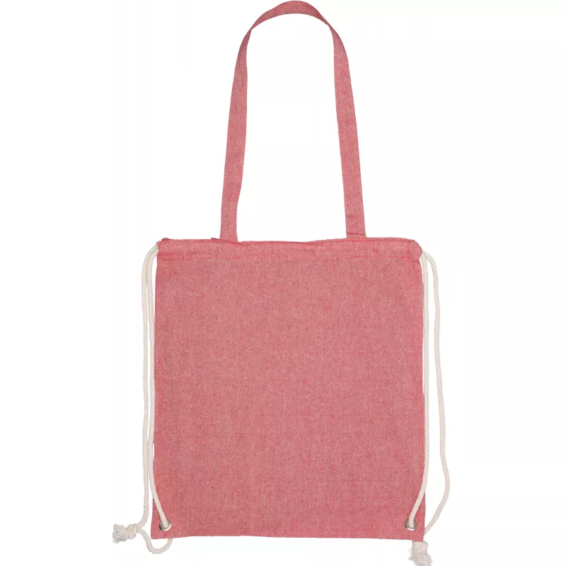 Torba bawełniana z długimi uszami z recyklingu 140 g/m2 ADDISON - czerwony (254305)