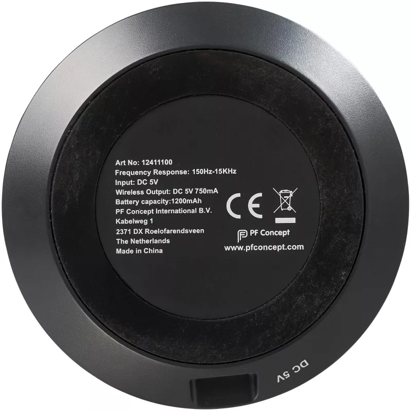 Bezprzewodowo ładowany głośnik Fiber z łącznością Bluetooth® - Czarny (12411100)
