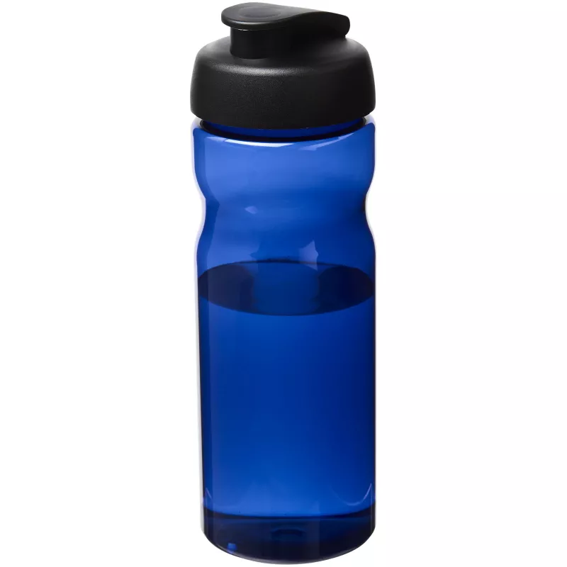Bidon H2O Eco o pojemności 650 ml z wieczkiem zaciskowym - Czarny-Niebieski (21009711)