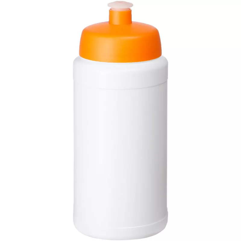 Bidon Baseline® Plus o pojemności 500 ml z wieczkiem sportowym - Biały-Pomarańczowy (21068807)