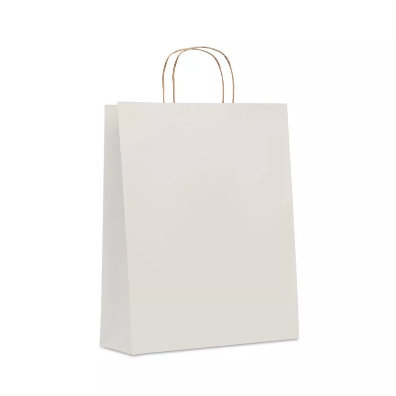 Torba prezentowa papierowa duża 90 g/m² PAPER TONE L - Bialy (MO6174-06)