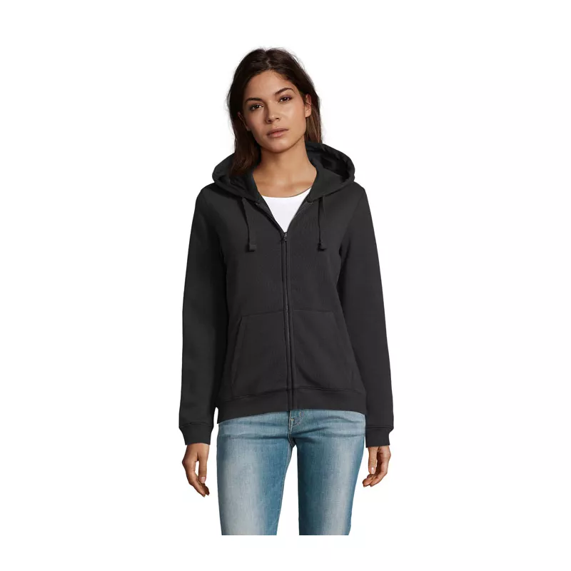 Bluza damska rozpinana 280 g/m² Sol's SPIKE WOMEN - Czarny (S03106-BK)