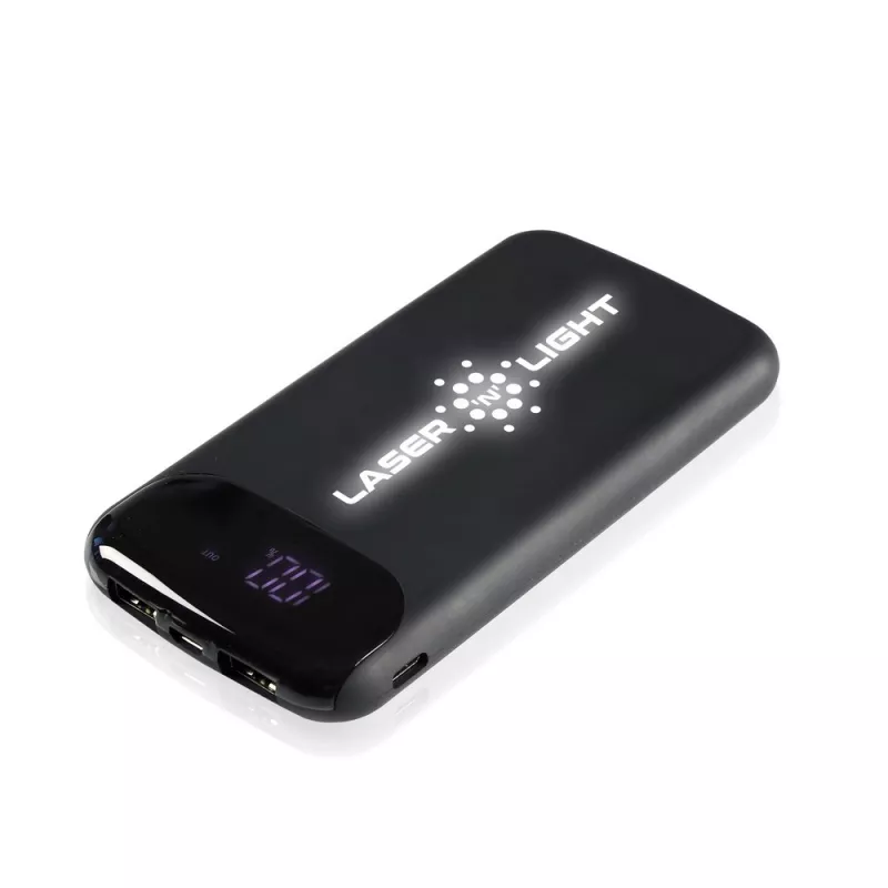 Power bank 8000 mAh Mauro Conti, ładowarka bezprzewodowa 5W | Eric - czarny (V0134-03)