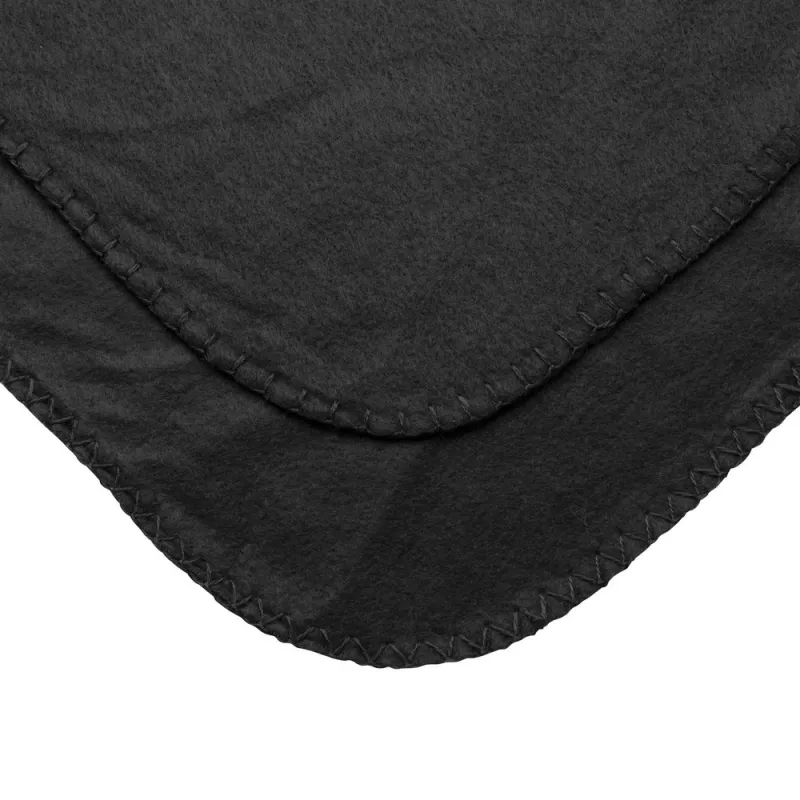 Koc polarowy 120 x 150 cm w pokrowcu - czarny (P459.061)