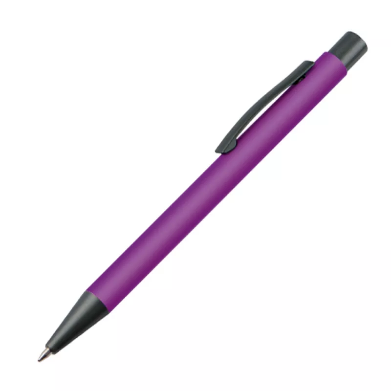 Długopis reklamowy plastikowy z metalowym klipem - fioletowy (1094512)