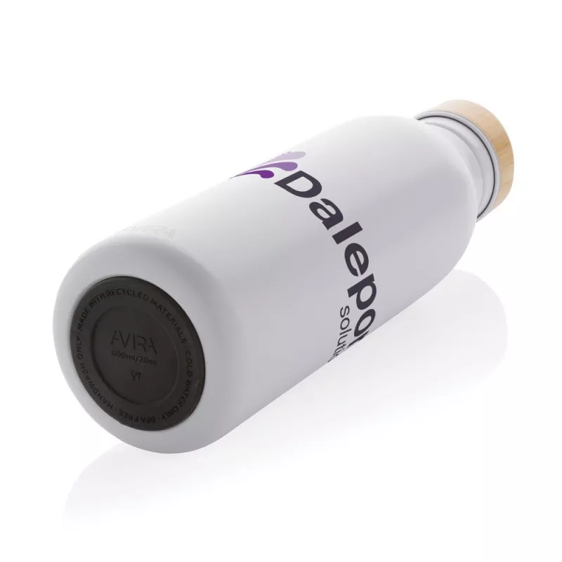 Butelka sportowa 600 ml Avira Alcor, stal nierdzewna z recyklingu - biały (P438.063)
