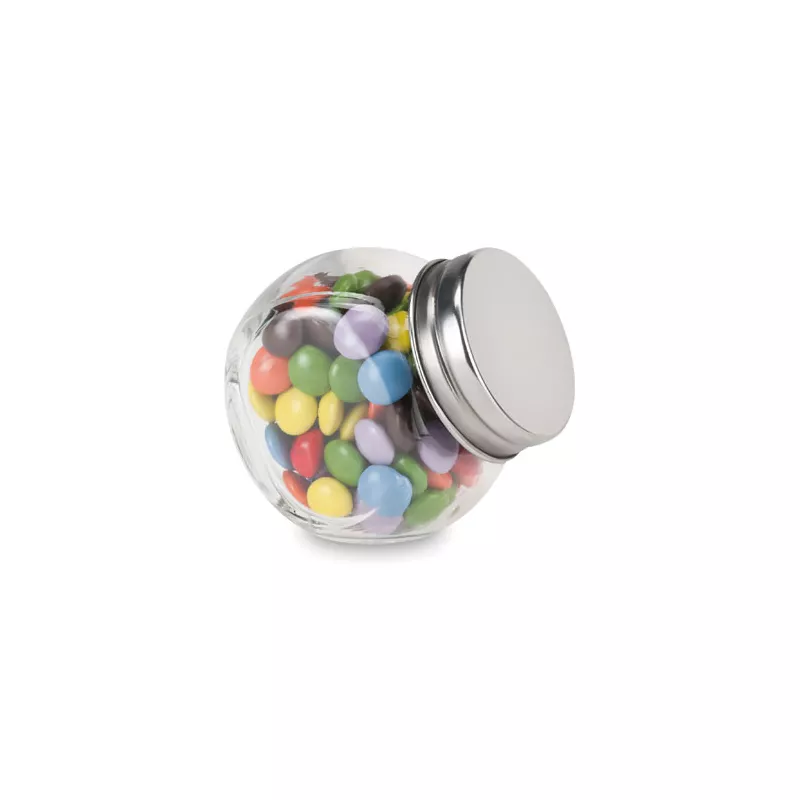 Drażetki czekoladowe 40 g w szklanym słoiczku CHOCKY - Wielokolorowy (KC6640-99)