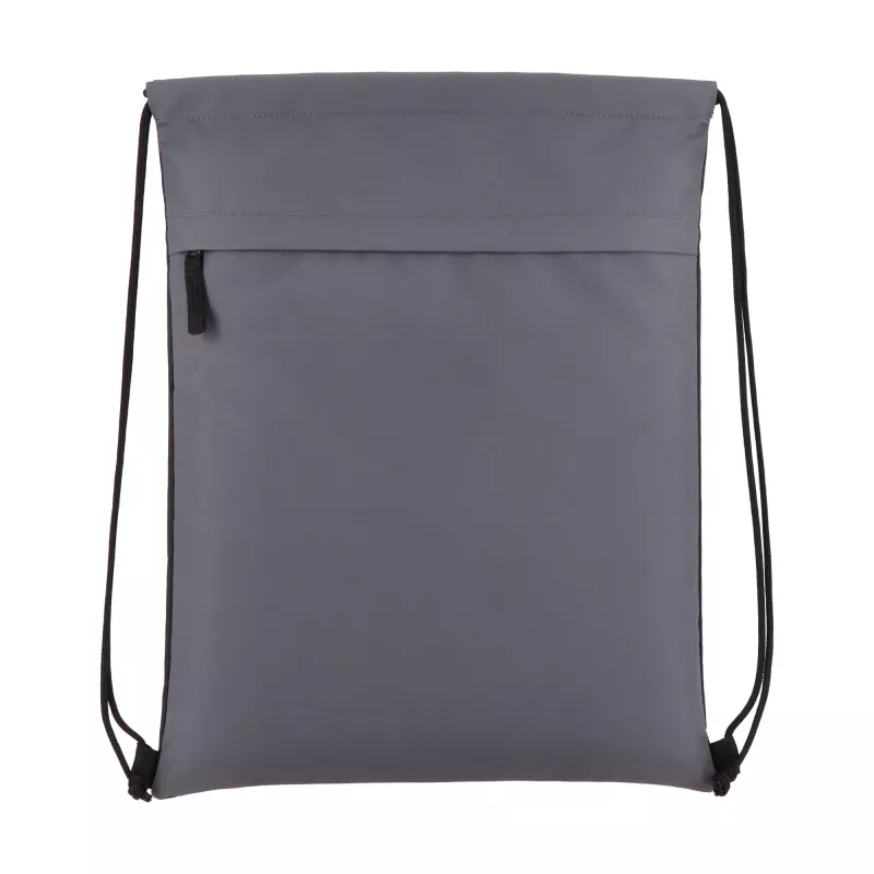Torba ze sznurkiem z powlekanego PU R-PET 600D, wymiary 33 x 42 cm - szary (LT91394-N0061)