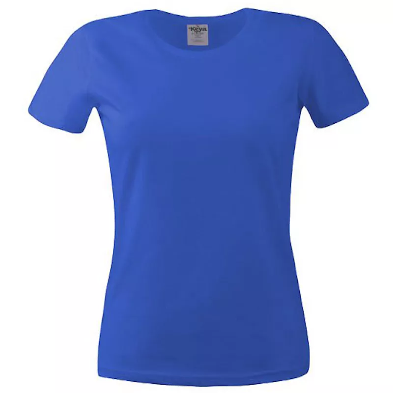 Koszulka bawełniana damska 150 g/m² KEYA WCS 150  - royal blue (WCS150-ROYAL BLUE)