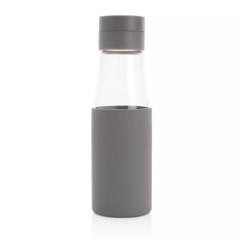 Szklana butelka 650 ml Ukiyo, monitorująca ilość wypitej wody - szary (P436.722)