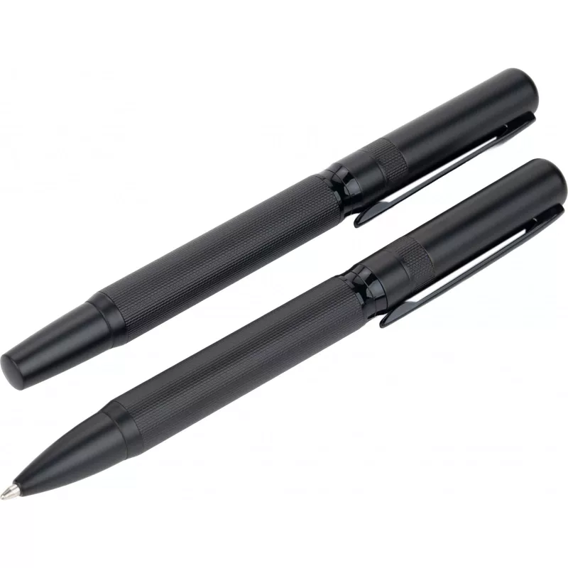 Zestaw piśmienny długopis i pióro kulkowe SANTA ROSA MoLu - czarny (475903)