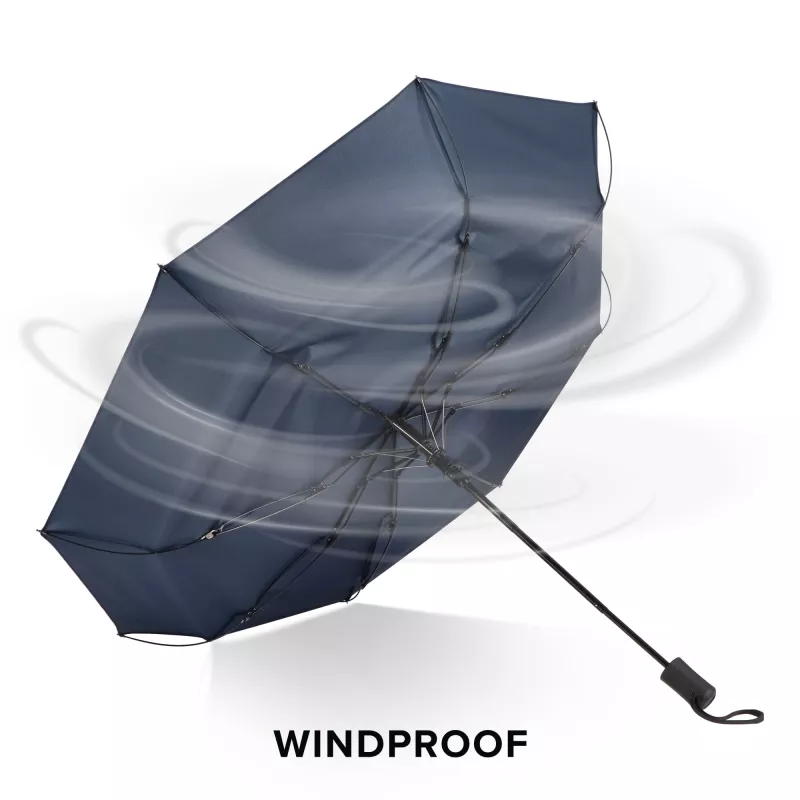 Daintree 190T Pongee 21.5" Składany parasol automatyczny, wiatroodporny - ciemnoniebieski (LT97116-N0010)