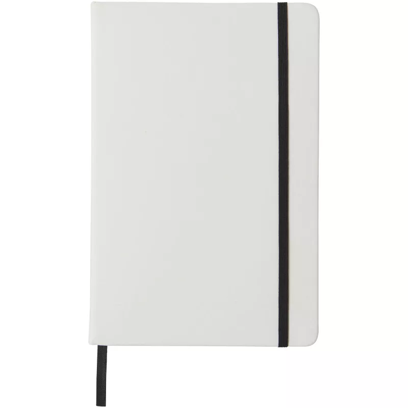 Biały notes A5 Spectrum z kolorowym paskiem - Biały-Czarny (10713500)