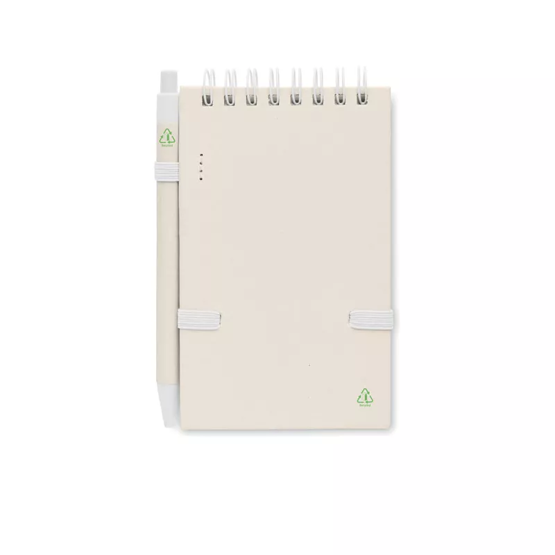 Notes A6 z recyklingu 70 kartek z długopisem MITO SET - Bialy (MO6837-06)