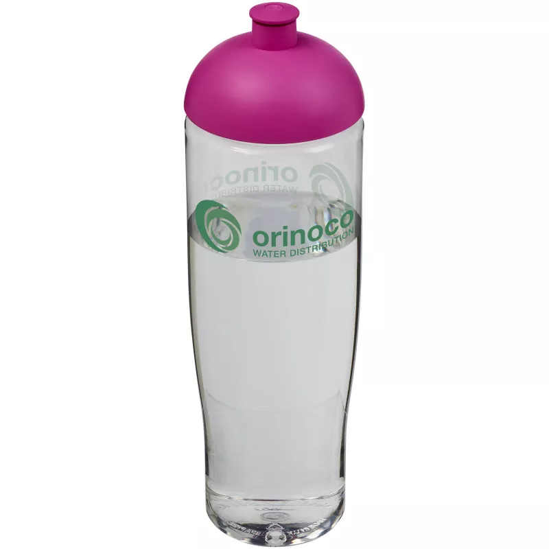 Bidon H2O Tempo® o pojemności 700 ml z wypukłym wieczkiem - Przezroczysty-Różowy (21004208)
