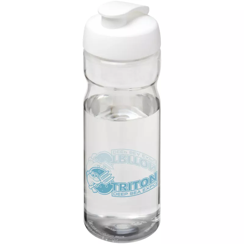 Bidon H2O Base® o pojemności 650 ml z wieczkiem zaciskowym - Biały-Przezroczysty (21004501)
