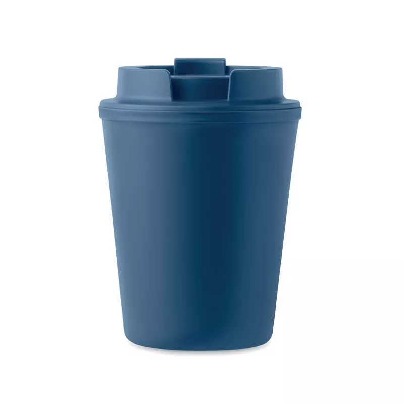 Kubek dwuścienny z PP 300 ml TRIDUS - Niebieski (MO6866-04)