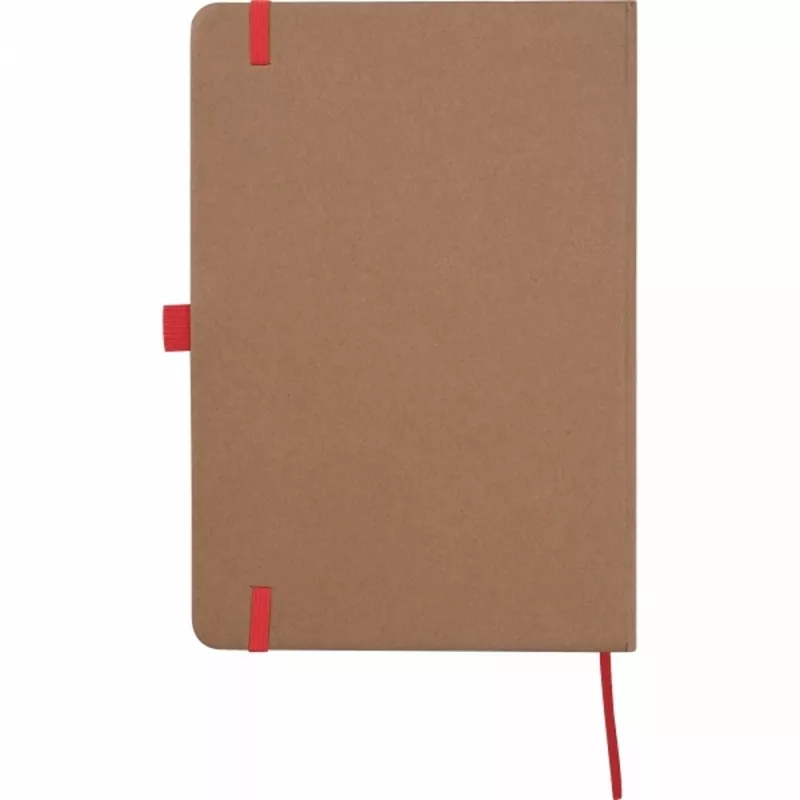 Notatnik A5 w linie z papieru z recyklingu BOURNEMOUTH - czerwony (528305)