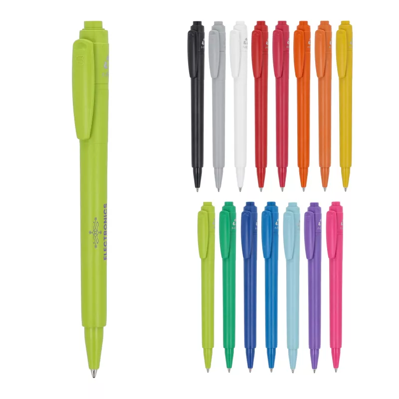 Długopis Baron 03 z recyklingu wyprodukowany w Europie - biały (LT80928-N0001)