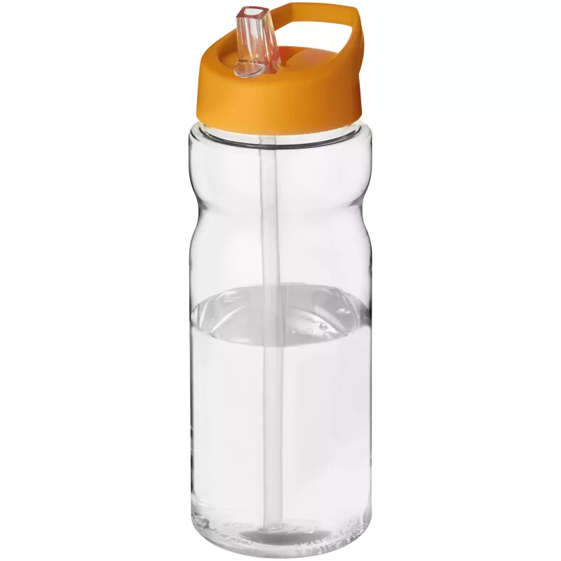 Bidon H2O Base® o pojemności 650 ml z wieczkiem z słomką - Pomarańczowy-Przezroczysty (21004919)
